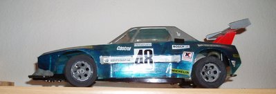 Das ist mein Minitz 06 mit Fiat X 1/9 Karo, als RC-Model aus den ende 70er anfang 80er Jahre von Kyosho im Maßstab 1:12 mit Verbrenner Motor mit Radstart Vorrichtung.